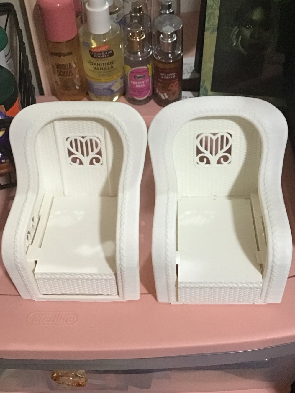 1983 BARBIE Set of 2 WICKER STYLE CHAIRS LIKE NEW!!